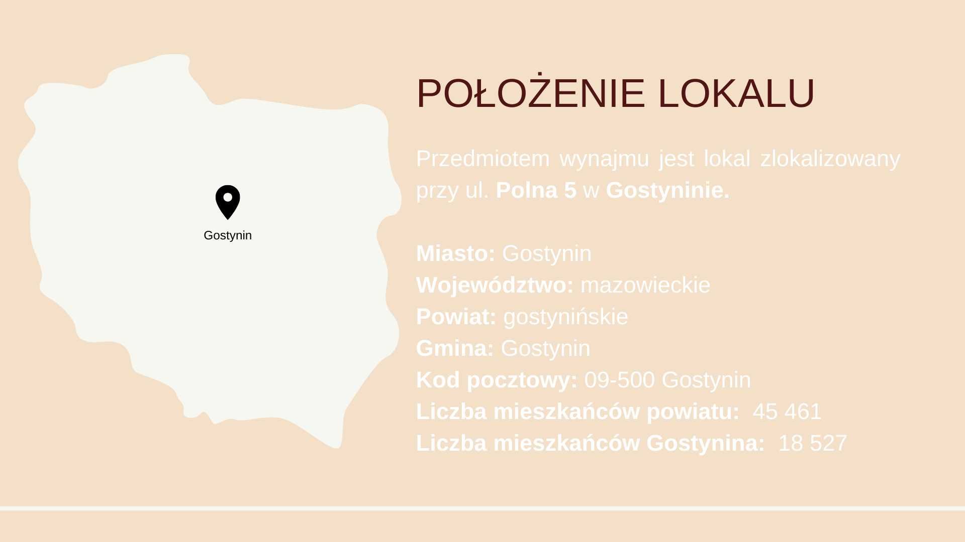 Wynajmę lokal handlowo-usługowy - Gostynin (ul. Polna 5)