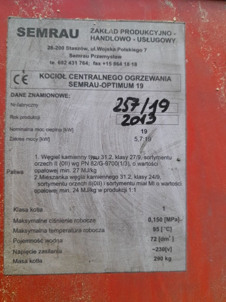 Piec węglowy używany