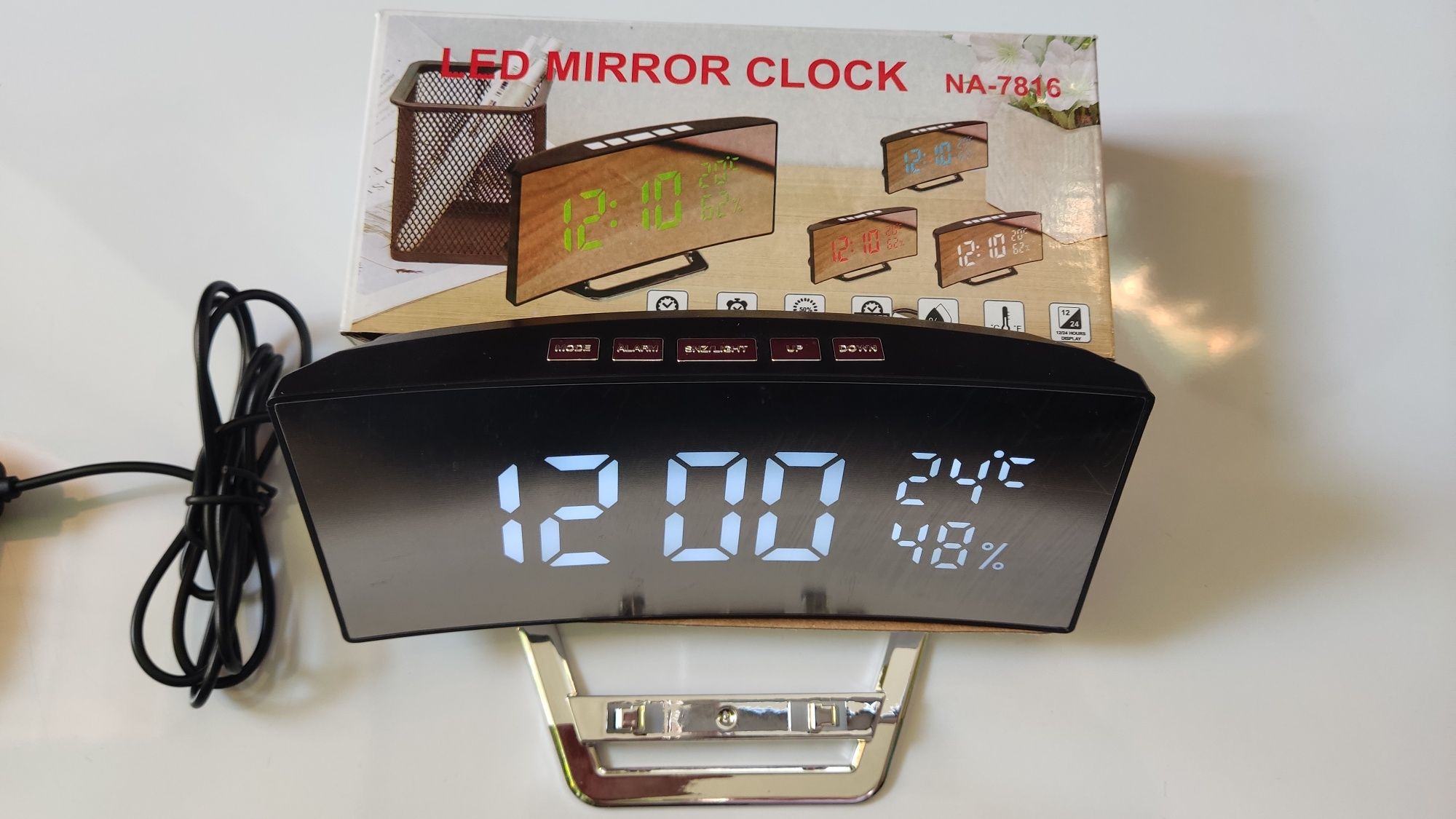 Часы настольные LED na-7816 с будильником.