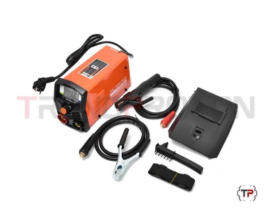 Mini Máquina de Soldar / Soldador Inverter 200D C/ cabos incluídos