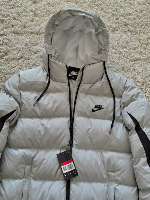 ТОП! Пуховик Nike Світло сірий S M L XL XXL