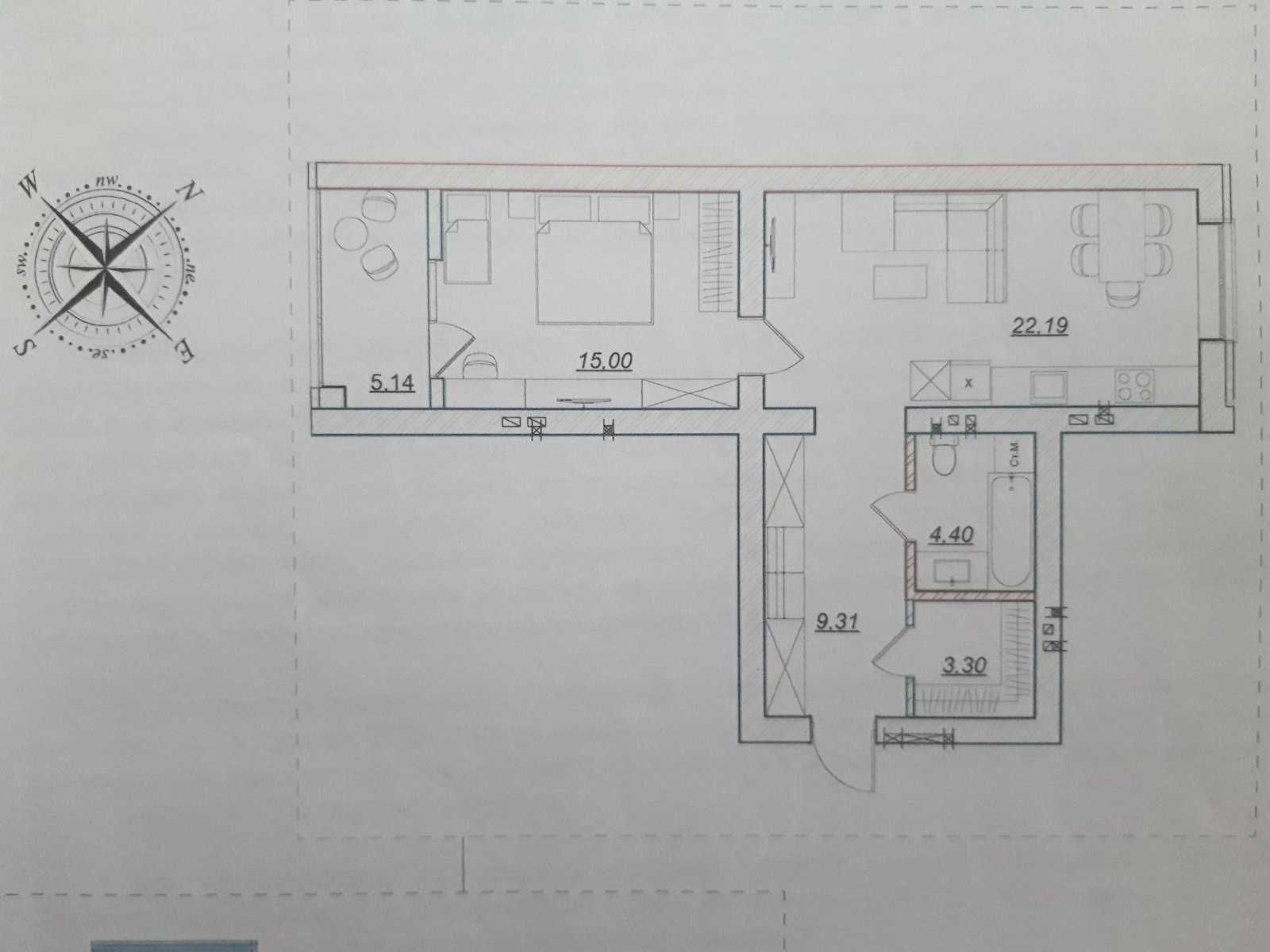 Продам квартиру 60,4кв.м в ЖК Desna Park Residence, Зазимье