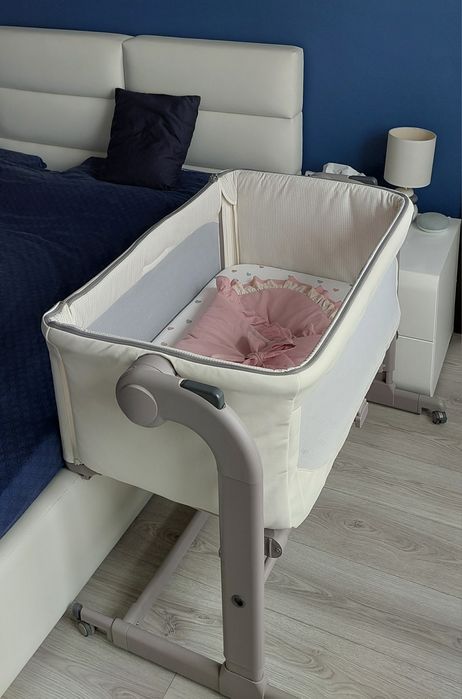 Łóżeczko dostawne Chicco Next 2 Me Magic White Snow + materac Rücken