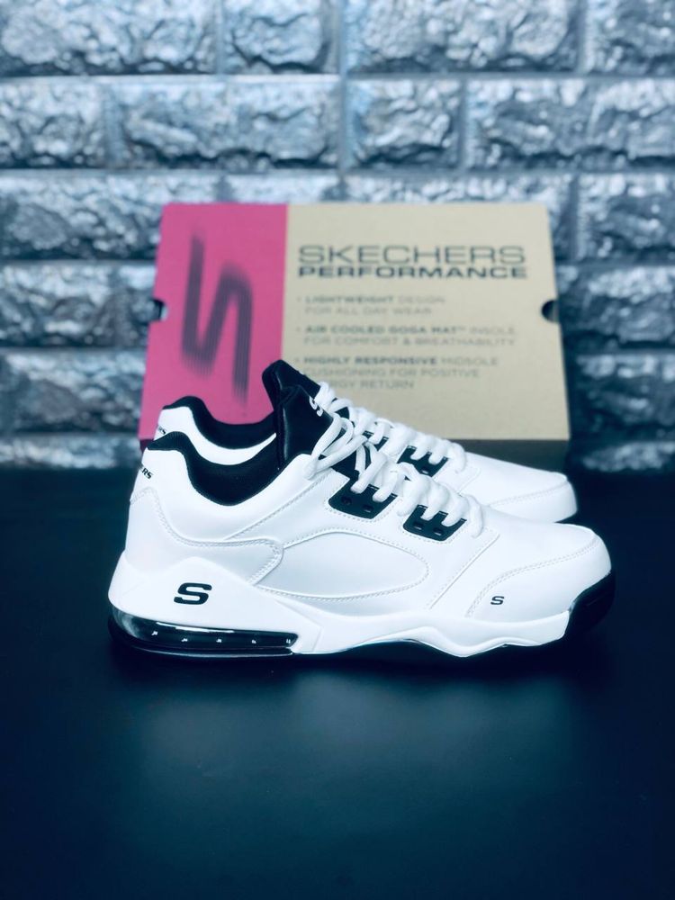 Удобные кроссовки Скетчерс / кроссовки белые мужские Skechers