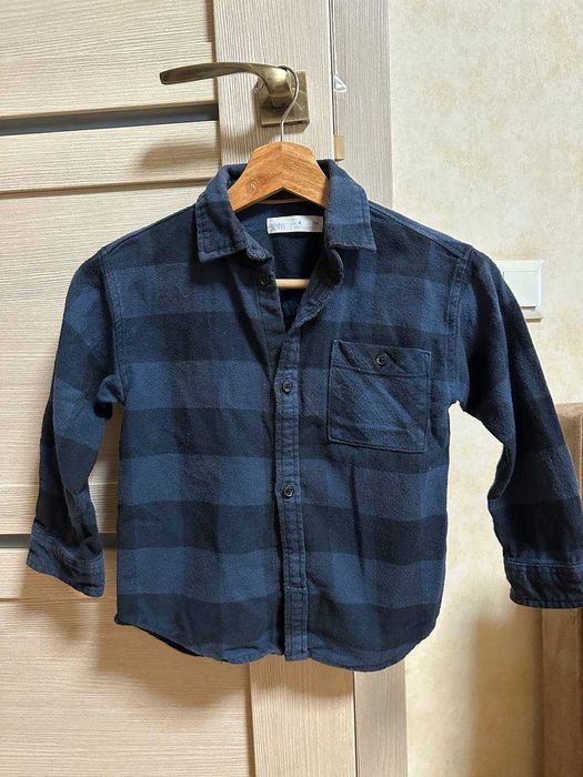 Рубашка теплая на мальчика 6, 7,  8 лет  (Zara, Tommy)