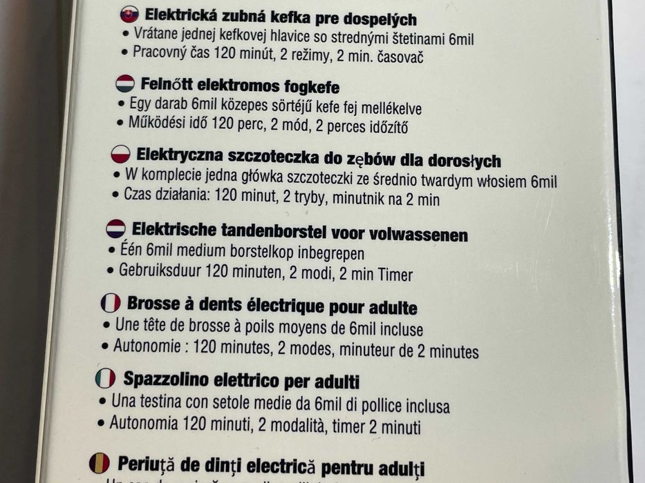 Elektryczna szczoteczka do zębów dla dorosłych biała