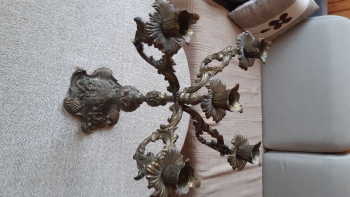 świecznik mosiężny - kandelabr