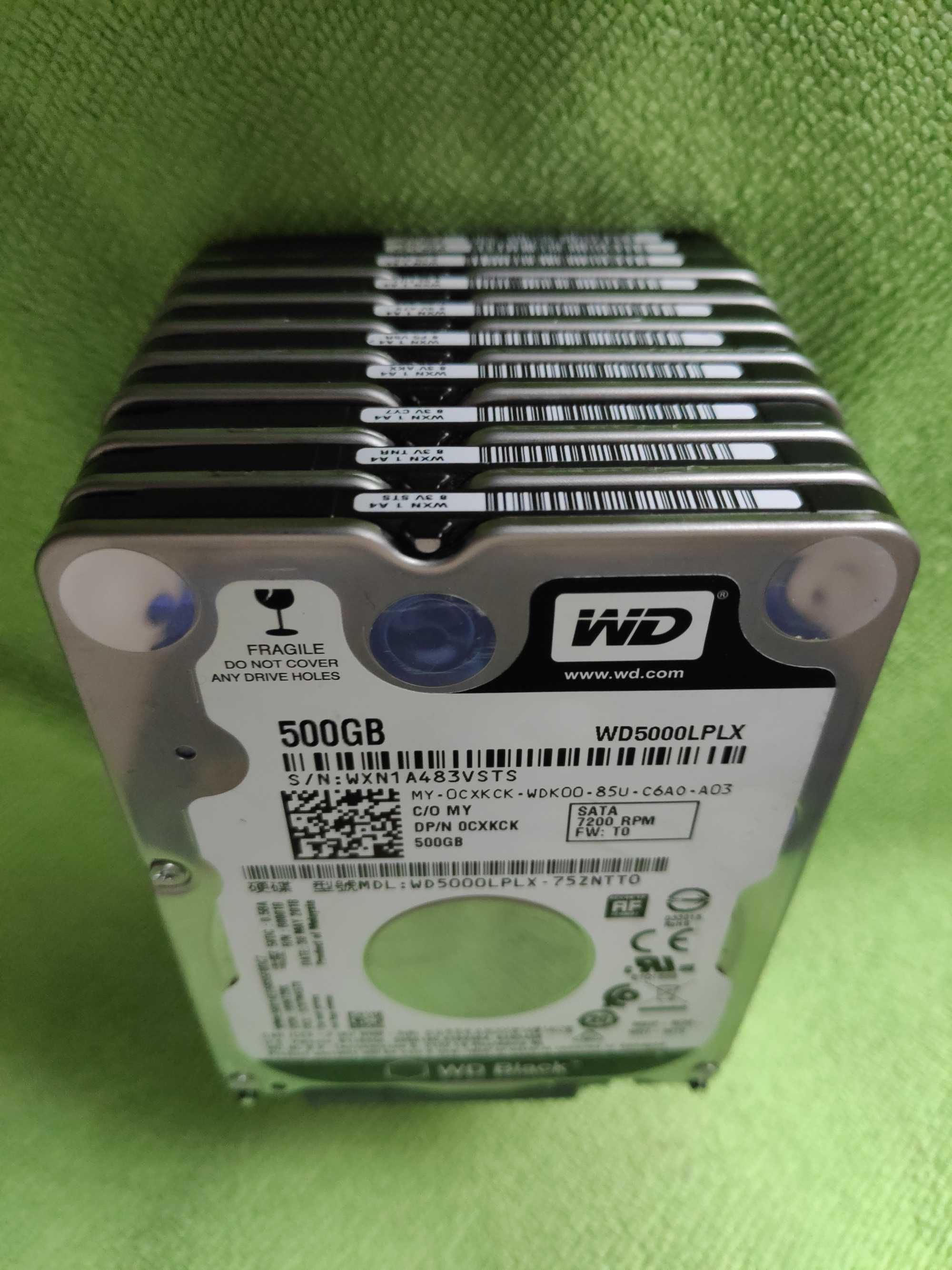 10 discos HDD 2.5" Western Digital Black 500GB