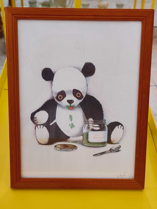 Grafika Panda Bambus Marmalade 2001 - Urocza Ilustracja w Ramce