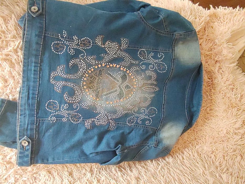 Піджак джинсовий зі стразами