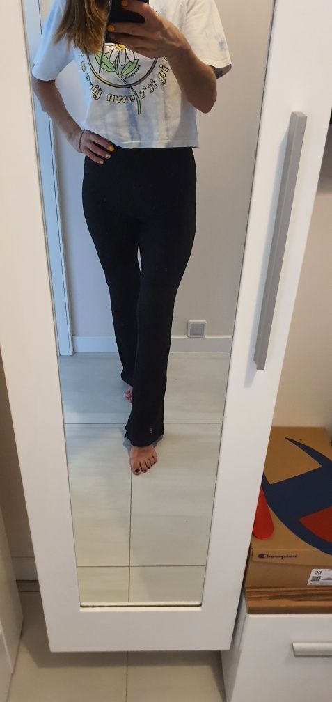 Spodnie prążkowane H&M xs