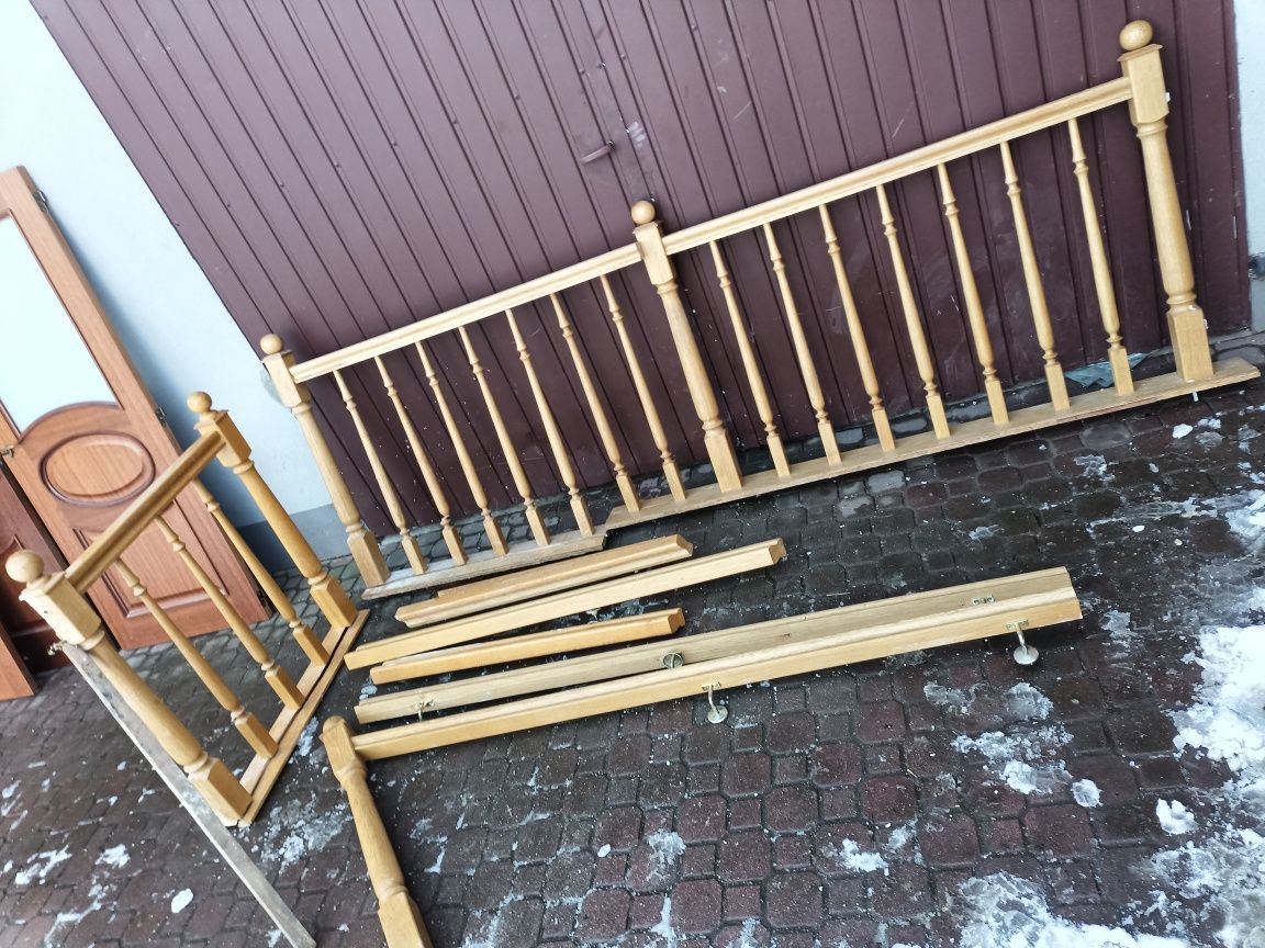 Balustrada barierka poręcz  dębowa