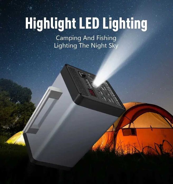 Зарядная электростанция, инвертор с розеткой 220 В ,12,8V/50Ah/600Вт