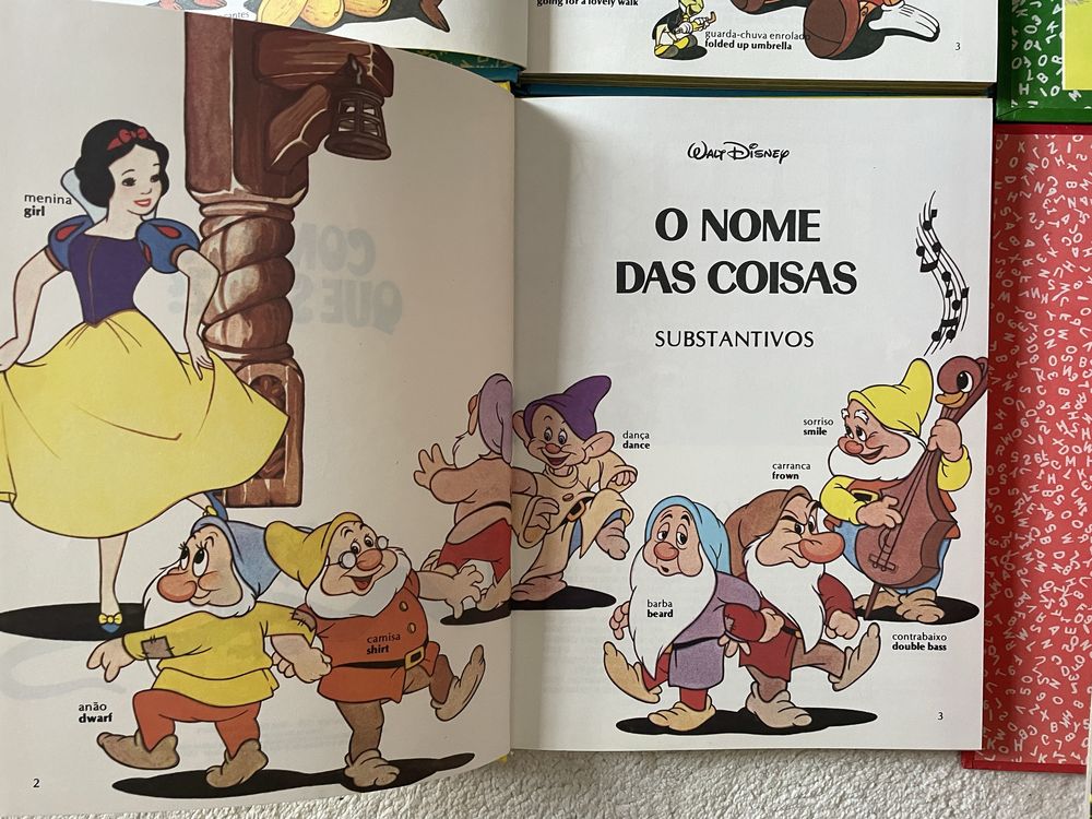 Livros infantis da Walt Disney “Como é que se diz” em ingles