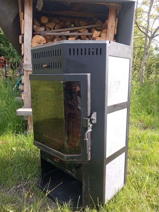 Ciepły Piec piecyk kominek koza kuchnia 9kW premium akumulatory granit