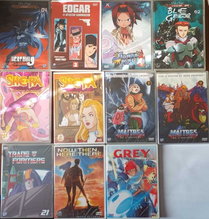 12x DVD anime manga FRANCUSKIE FOLIA, She-Ra, He-man i inne, lata 2000