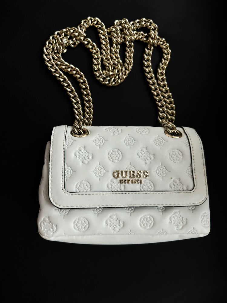 Сумка жіноча біла guess