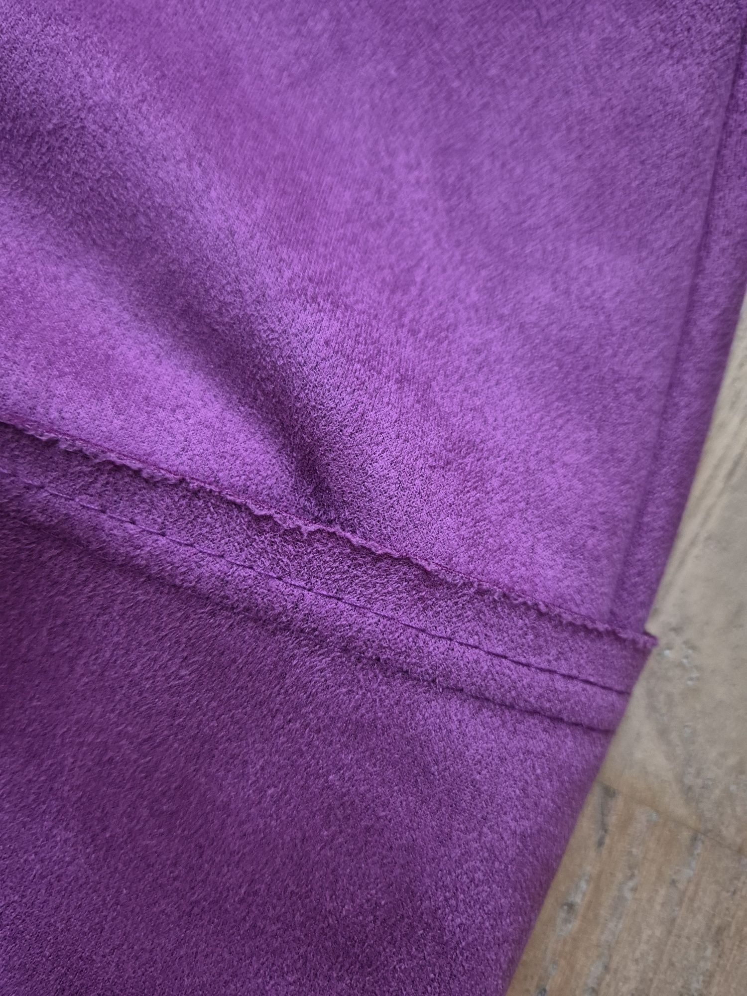 Śliwkowa luźna kamizelka/narzutka, Made In Italy,r.XL/2XL