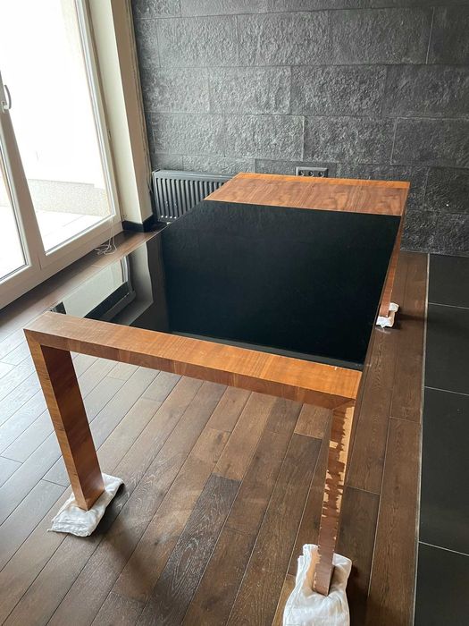 Stół rozsuwany, szklany blat 130-170/90/75cm