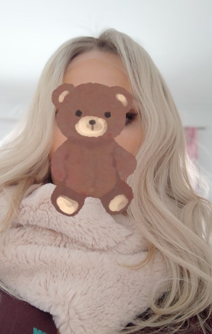 Peruka naturalna jasny blond z odrostem włosy 100% naturalne