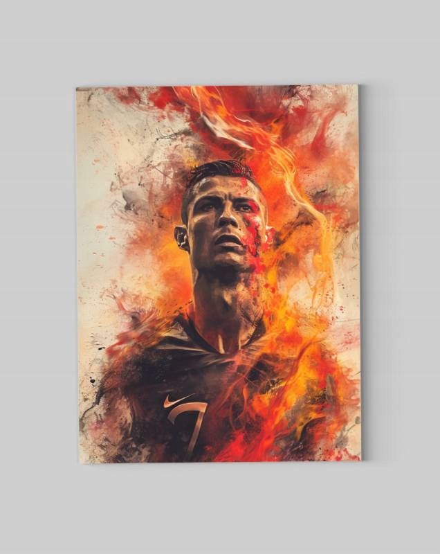 Obraz na płótnie Cristiano Ronaldo 90x120 cm nowoczesny styl do domu
