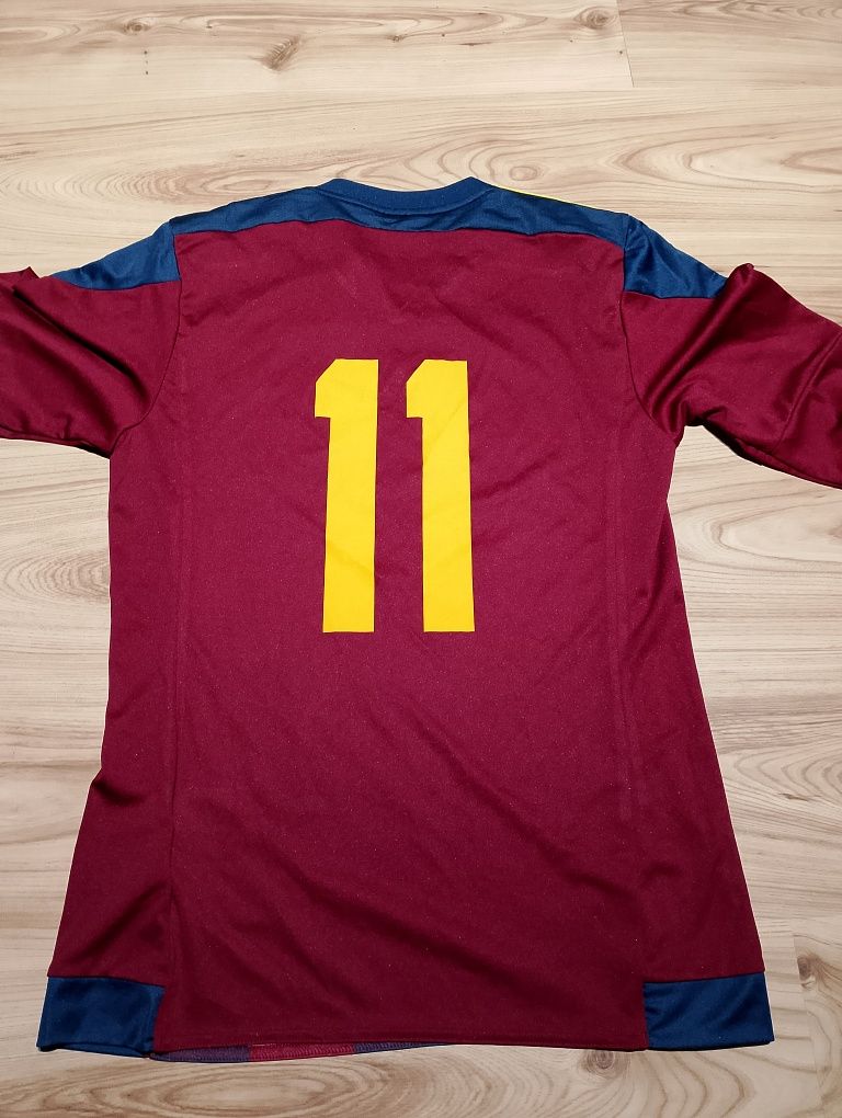 Czerwony Longsleeve W Paski Adidas Climacool England Anglia