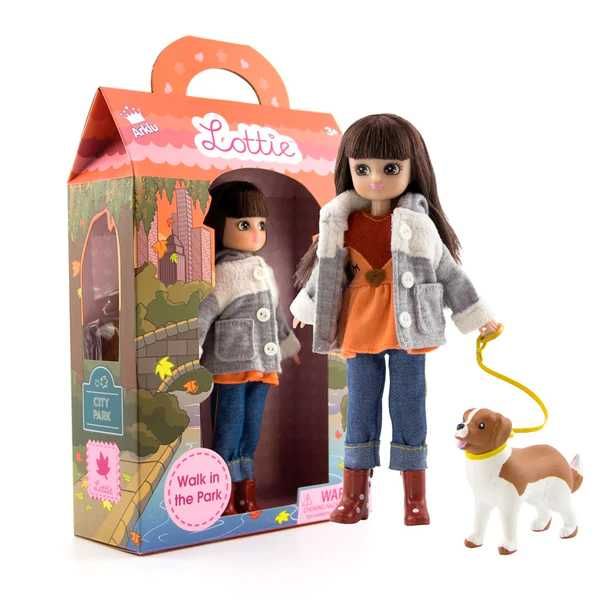Лялька кукла Lottie Arklu з собачкою Walk in the Park