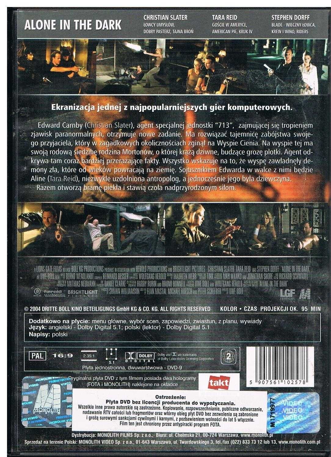 Alone in the Dark: Wyspa cienia  DVD  Christian Slater Tara Reid