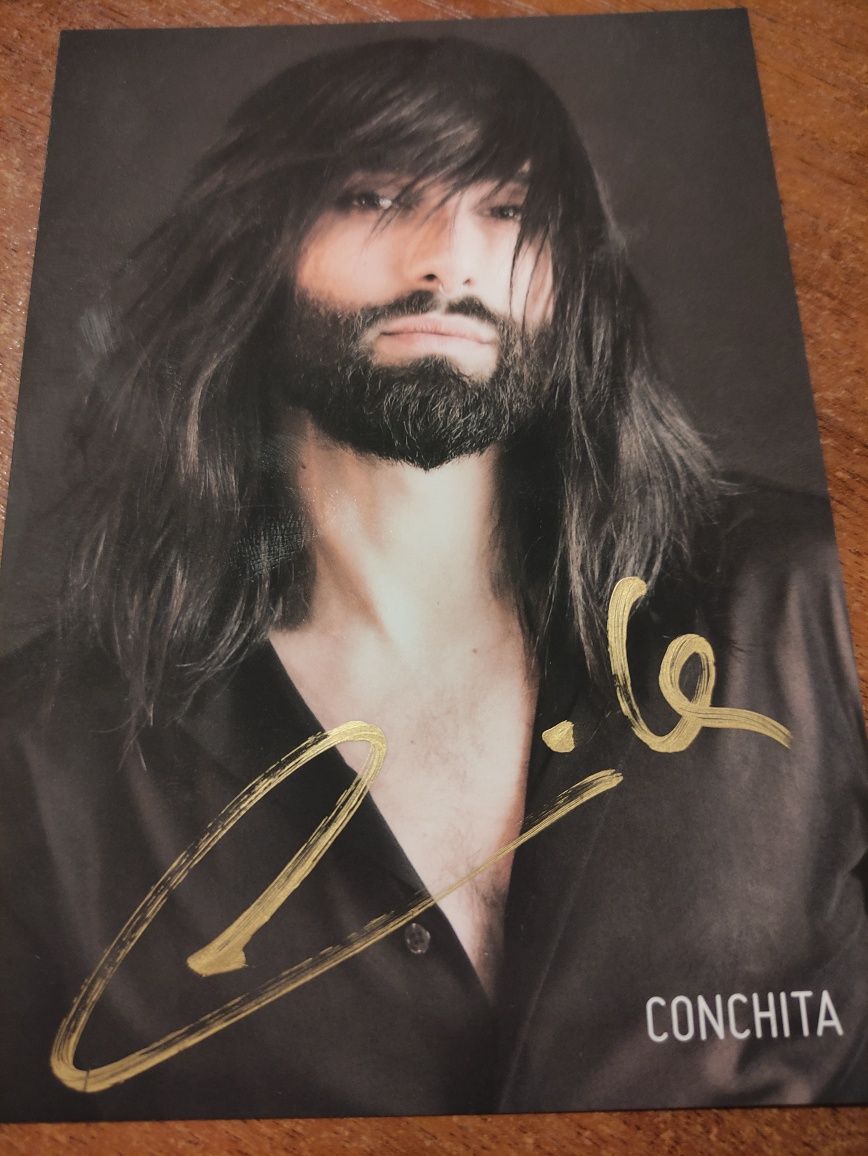 Autograf, podpis - Conchita Wurst Drag queen Thomas Neuwirth Muzyka