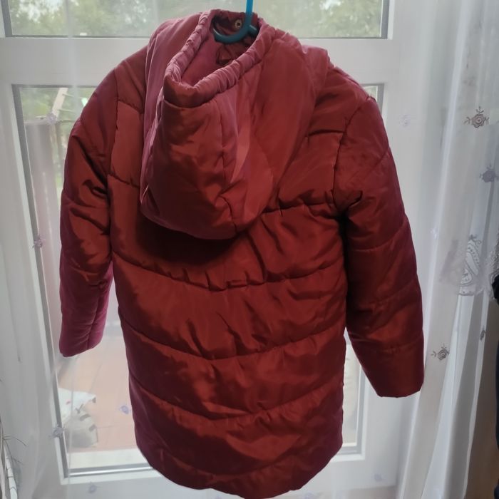 Kurtka zimowa długa dla dziewczynki rozmiar 122