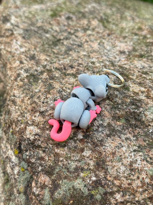 Myszka, mysz 3D przegubowa, brelok – mała kieszonkowa figurka, zabawka