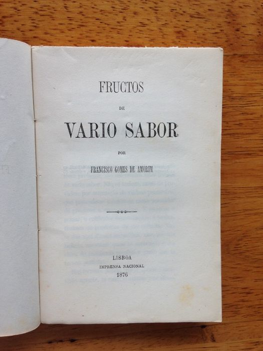 Fructos de Vario Sabor, Francisco Gomes de Amorim