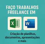 Organização em Excel + Apresentações em Word – Serviço Personalizado