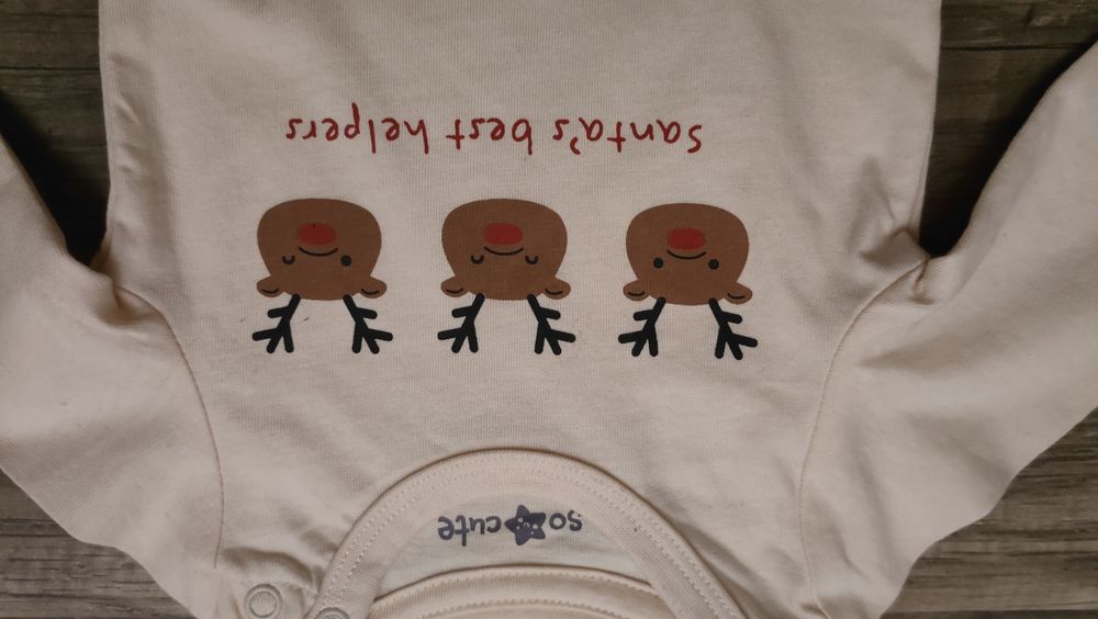 śliczne świąteczne body jak nowe