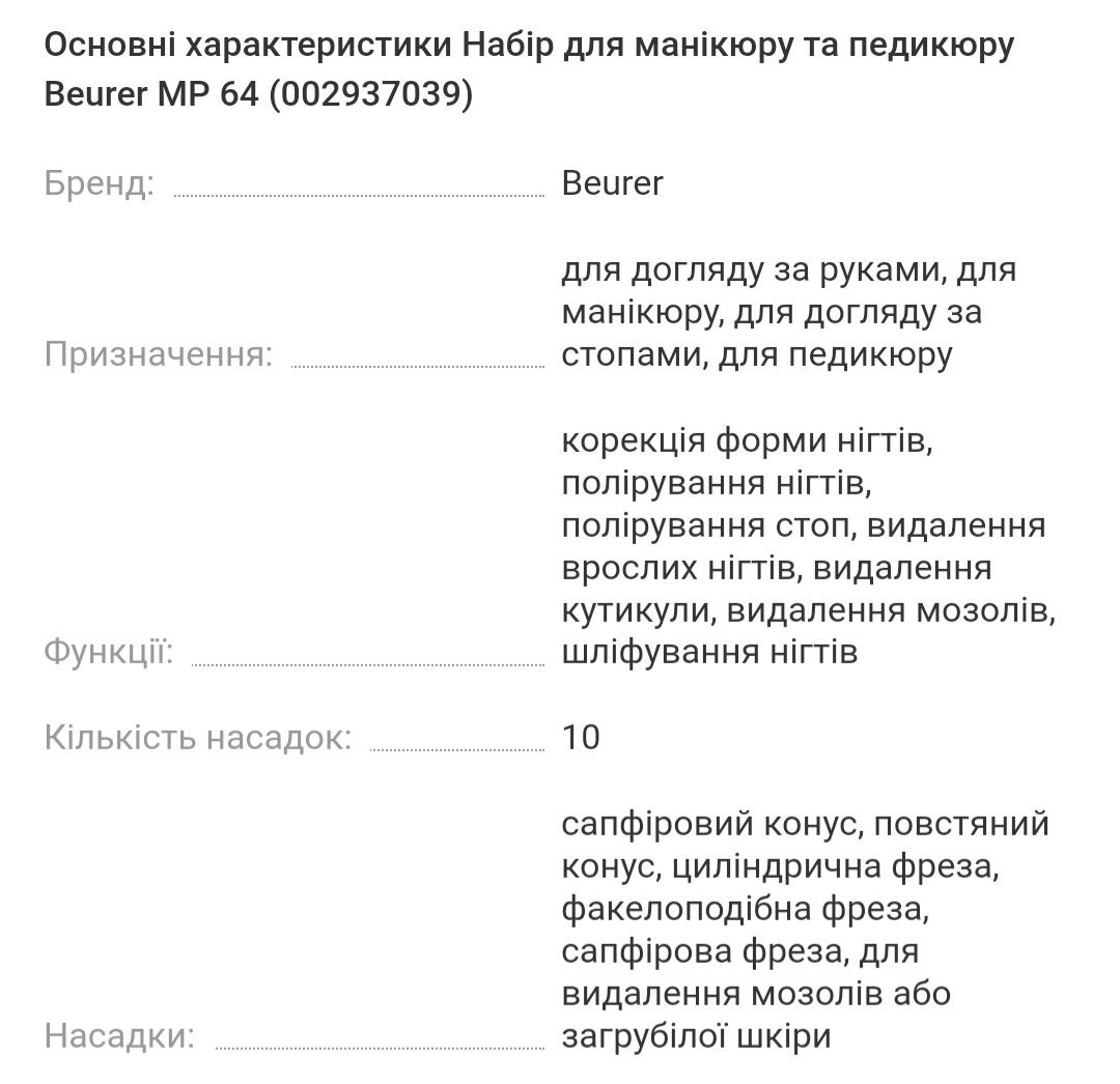 Набір для манікюру та педикюру