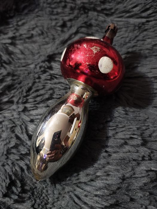 Stare bombki choinkowe PRL muchomorki