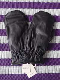 Rękawiczki RESERVED Premium skórzane jednopalczaste ocieplane nowe
