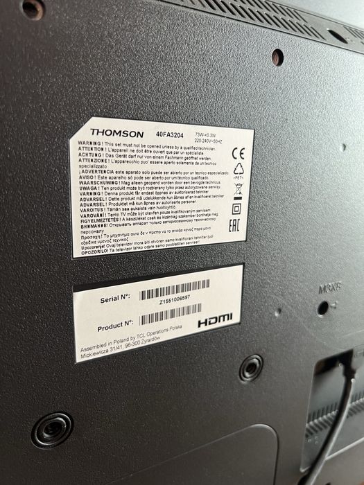 Телевізор Thomson Full HD Тонкий 40-дюймовий