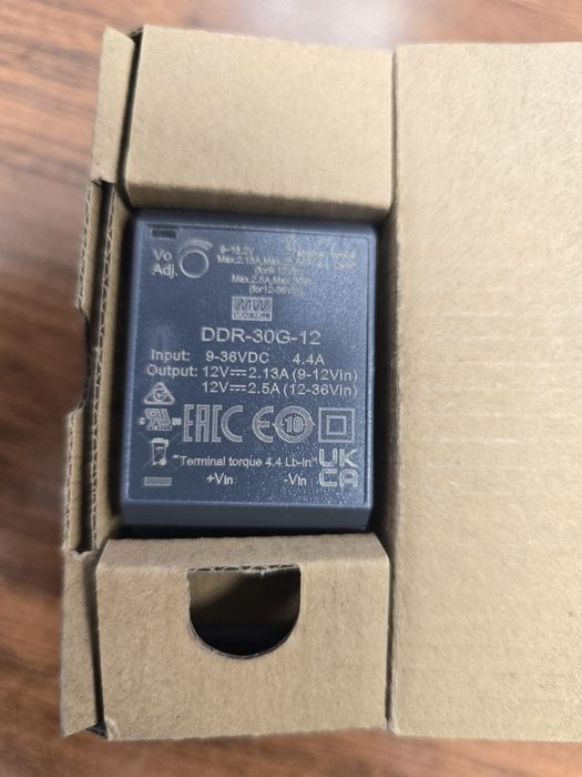 DDR-30G-12 przetwornica DC/DC na szynę DIN 30W wyj 12V Well Zasilacz