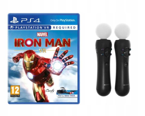 Контроллери Руху Sony PlayStation Move PS4, 2шт. + диск Iron Man VR