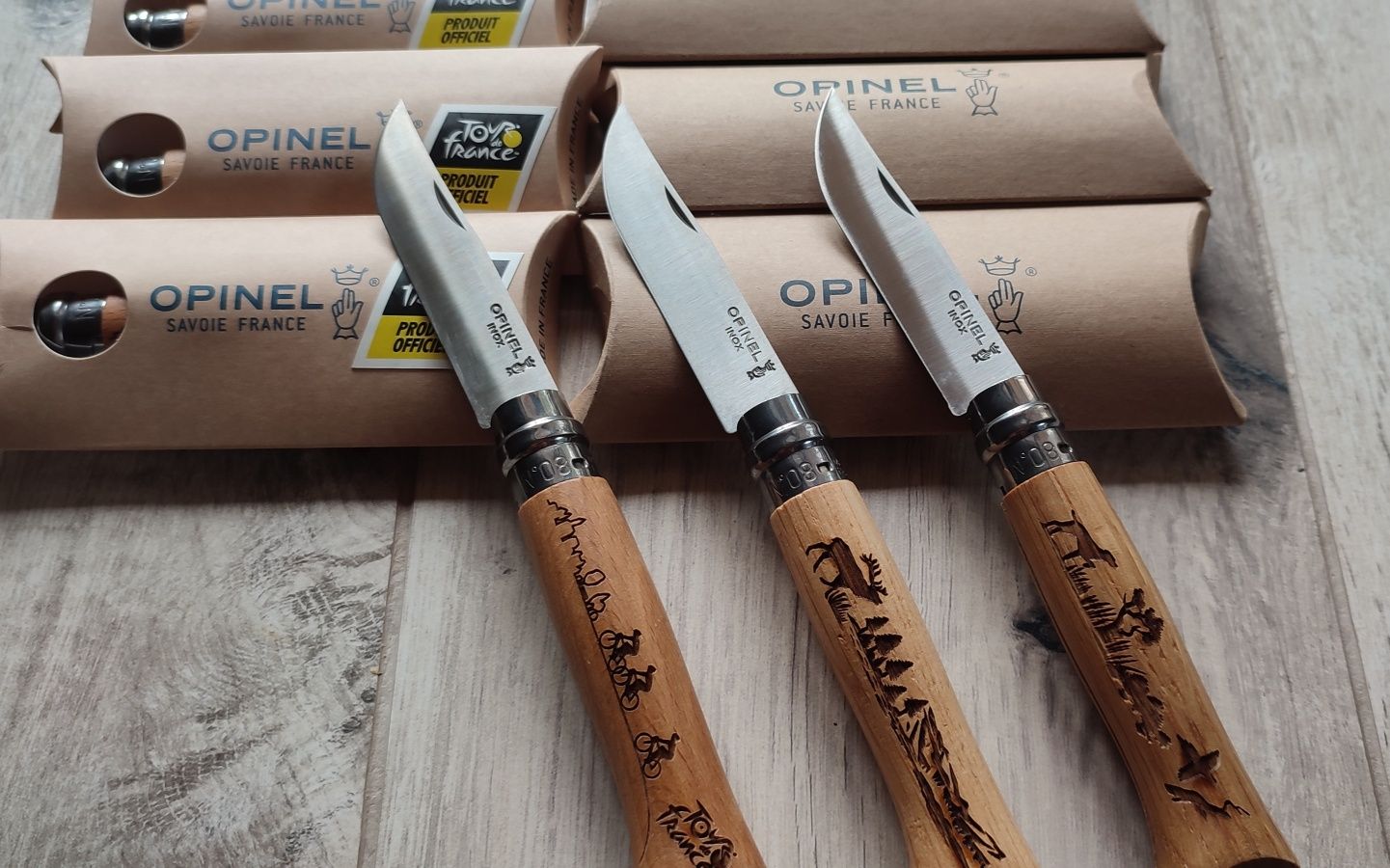 НОЖ OPINEL №08 складной Франция цветной гравюрный ножик edc туриста