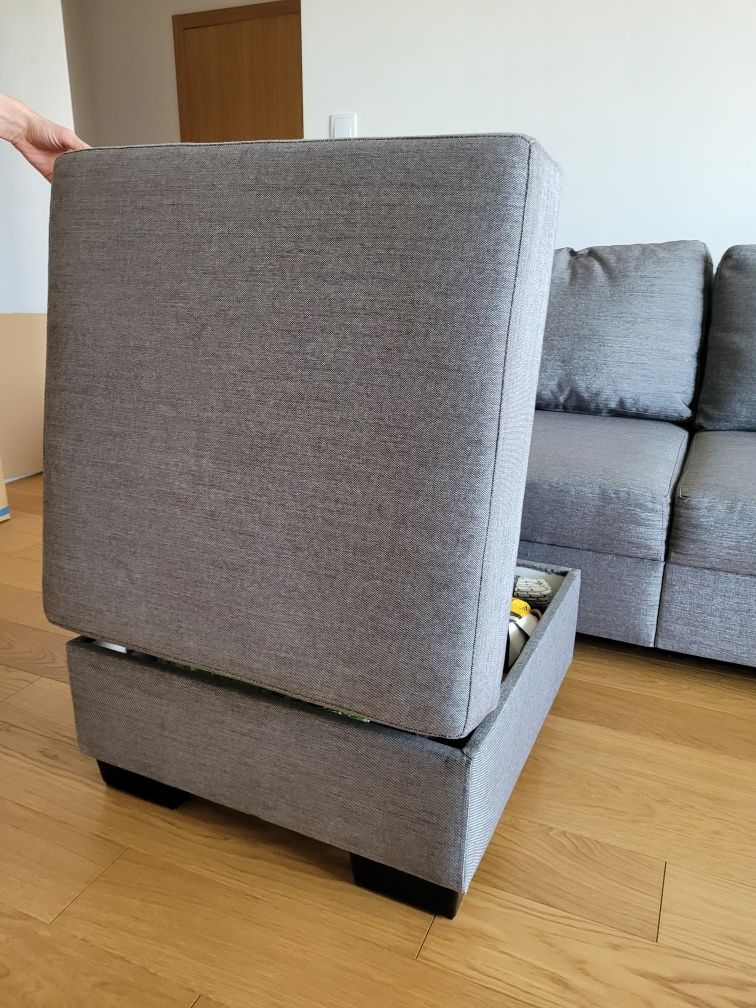 Sofa modułowa z podnóżkiem - super stan