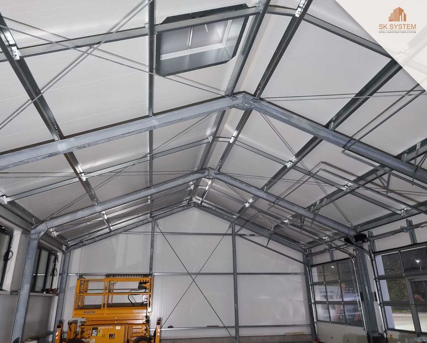 Hala 220 m2 stalowa magazyn warsztat płyta konstrukcja SK SYSTEM