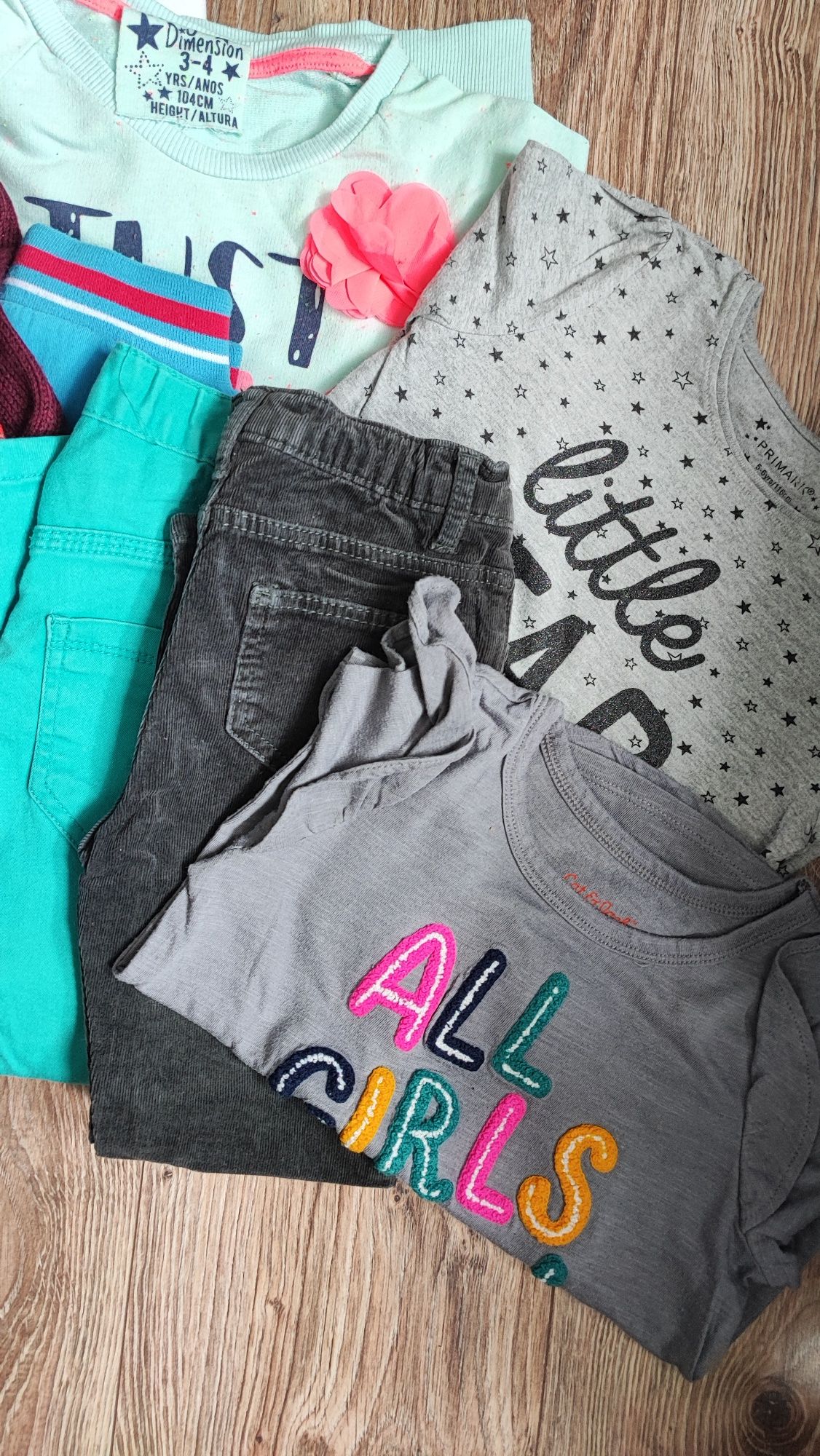 Paka ubrań zestaw komplet H&M Primark rozm 104, 110 4 5