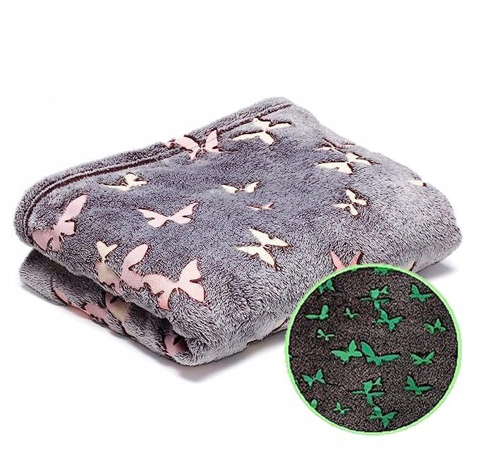 narzuta na łóżko koc 130x230 świeci w ciemności kn