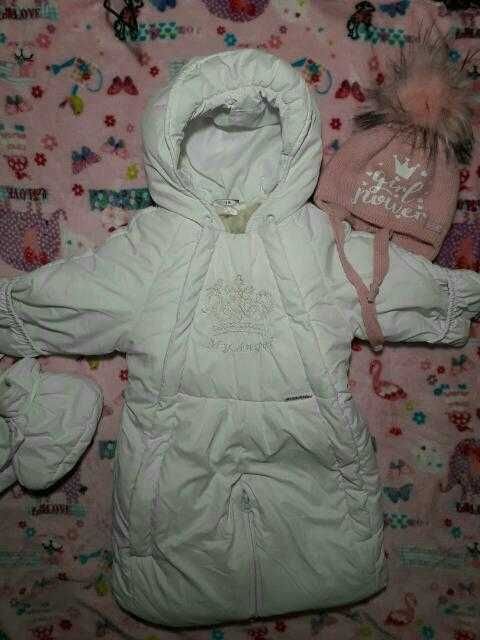 Детский зимний комбинезон 2в1, от рождения.