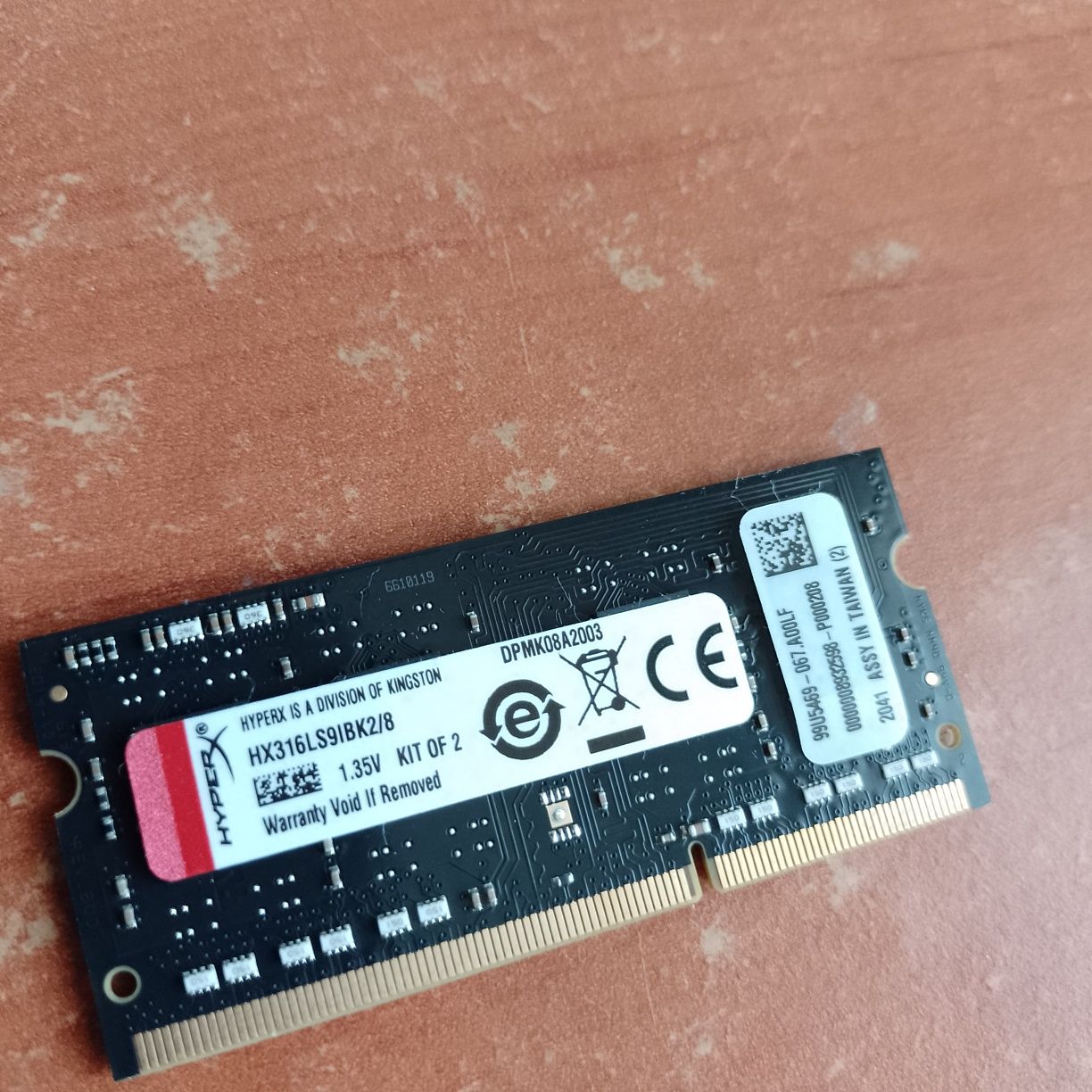Pamięć RAM Kingston HyperX DDR3 8 GB SODIMM 1.35V do laptopa / wysyłka