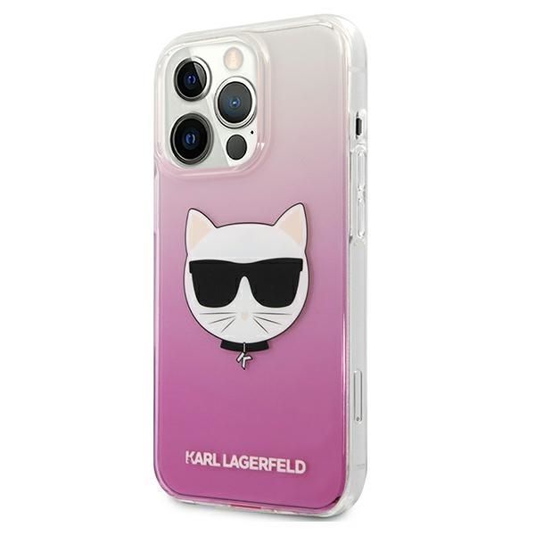 Etui iPhone 13 Pro / 13 6,1" Karl Lagerfeld Choupette Head różowy