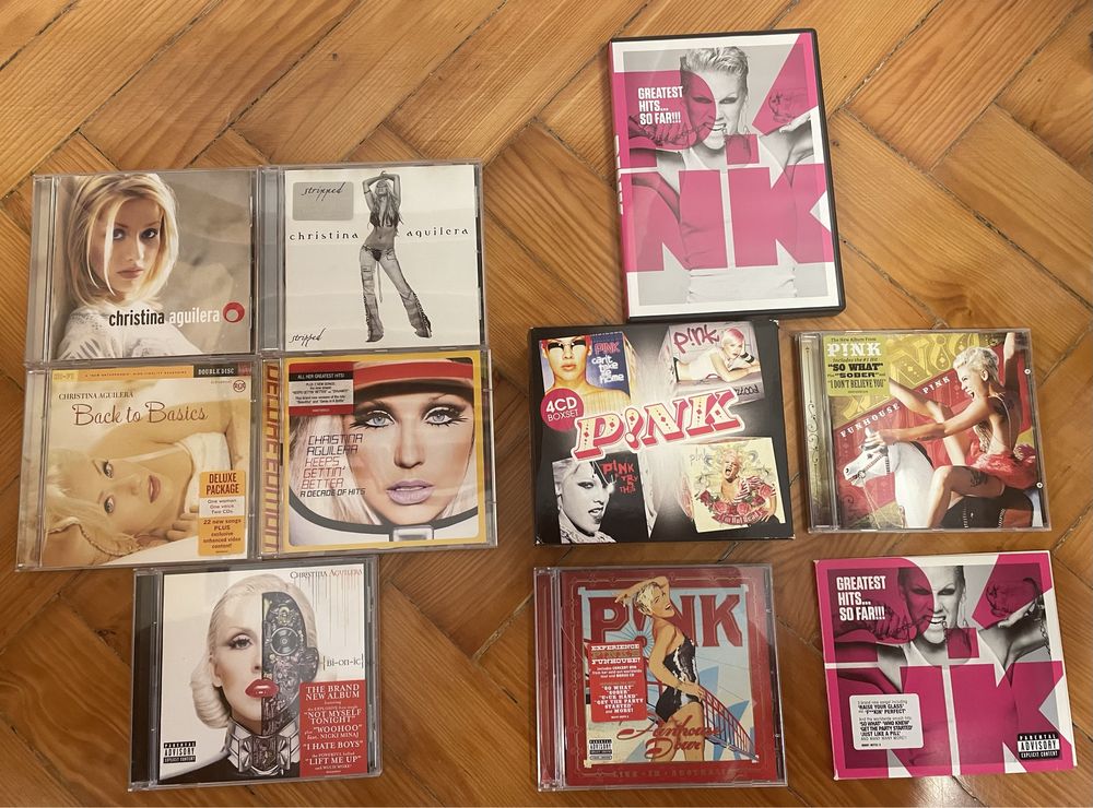 Cd’s e DVD musical Pink e Christina Aguilera