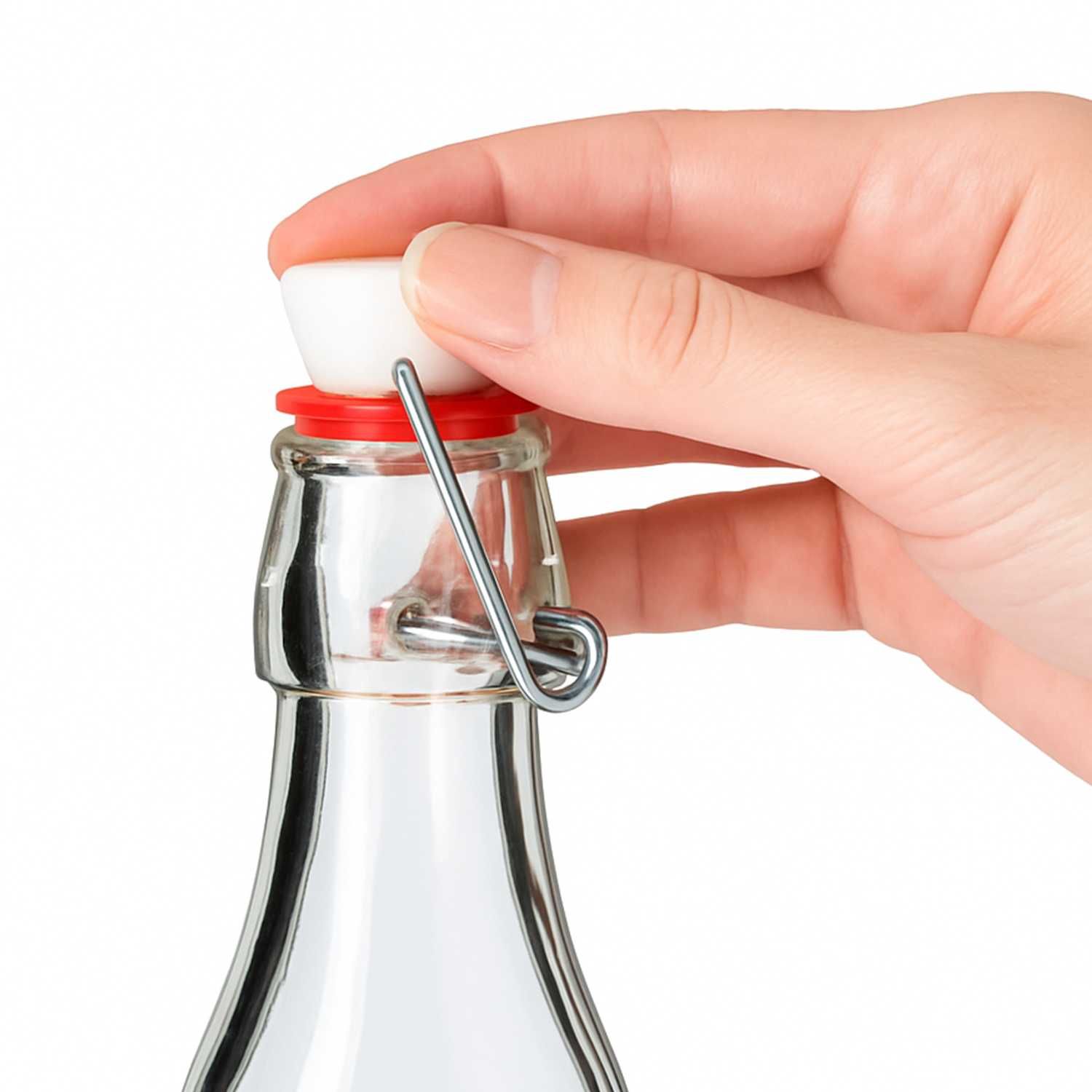 Butelka okrągła 500 ml na mleko + korek mechaniczny